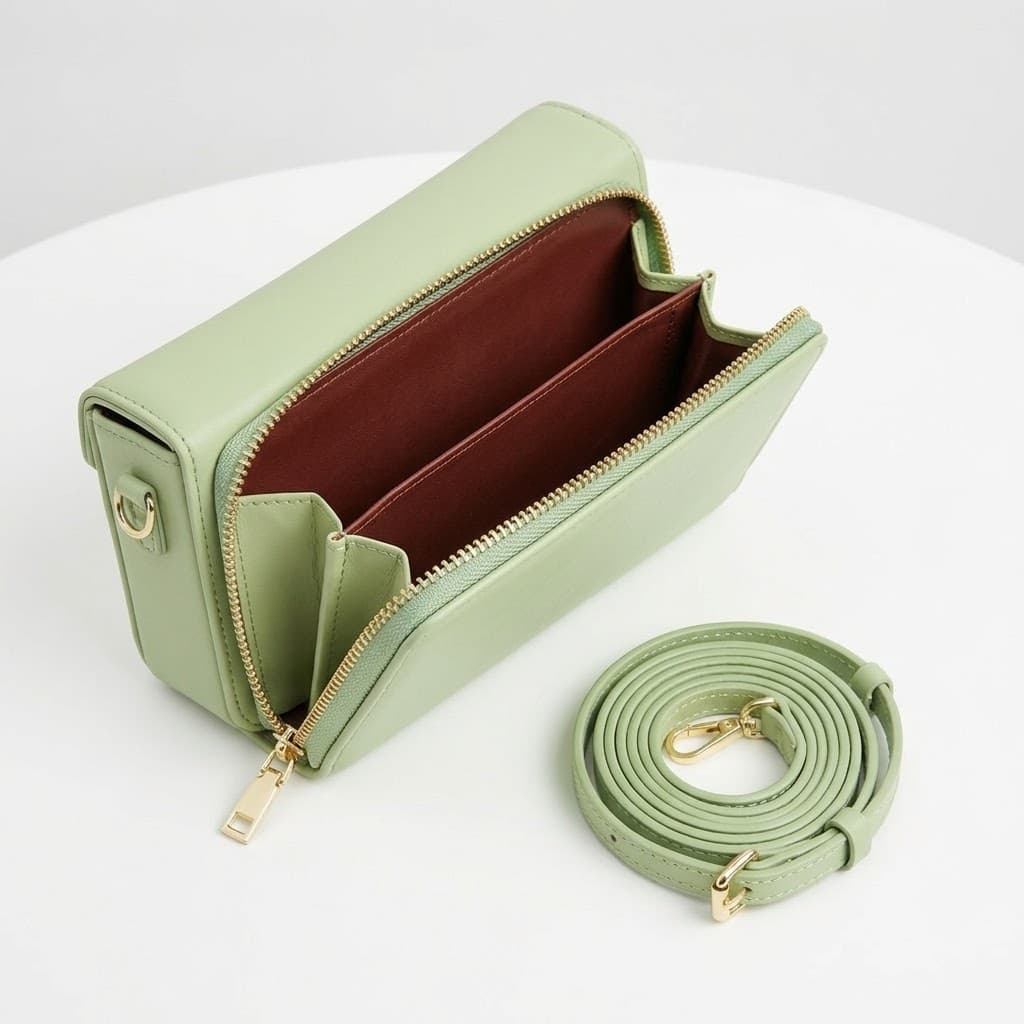 Mini Crossbody Bag with Wallet - Inside View