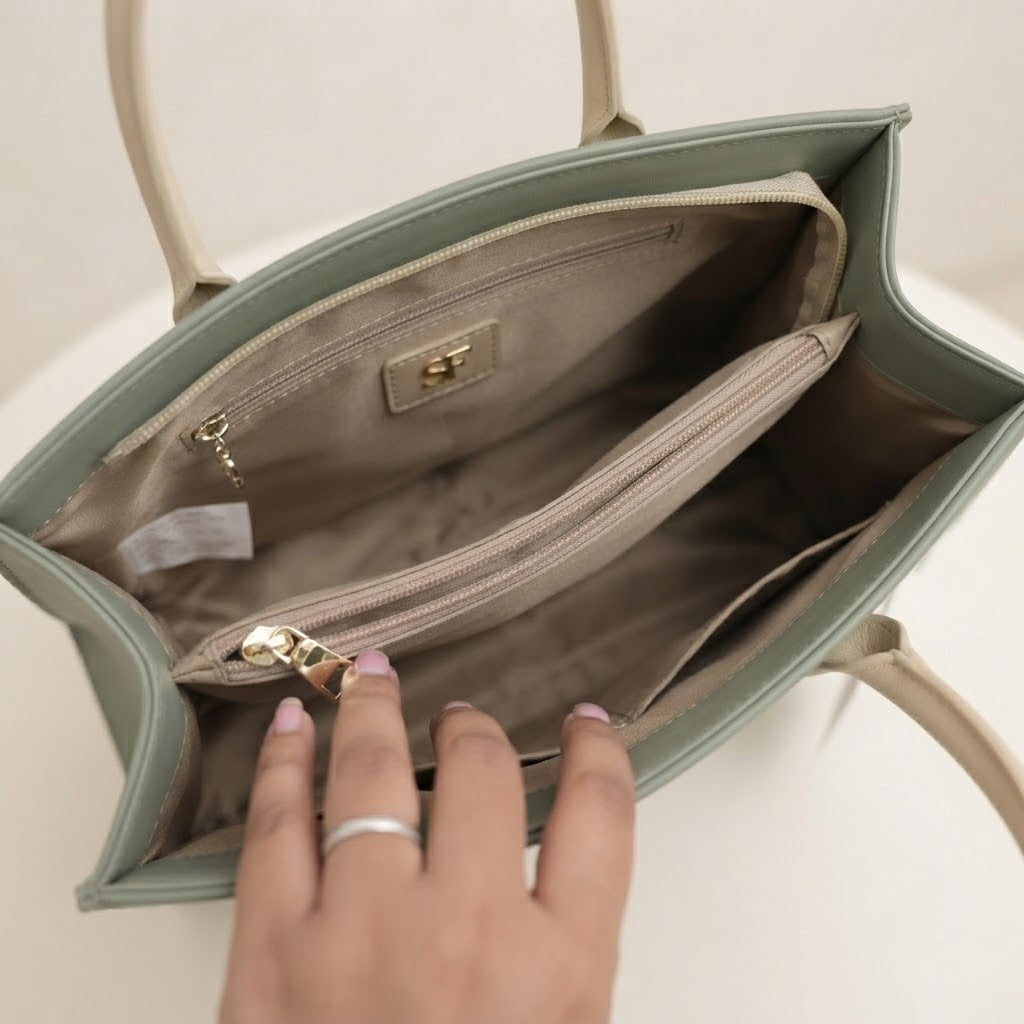 Elegant Dual-Tone Premium Handbag❤️