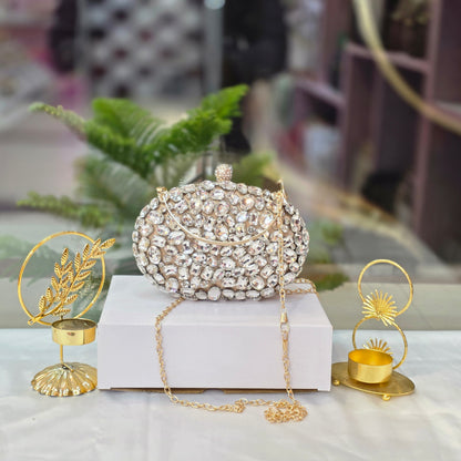 Luxury Crystal Stone Clutch