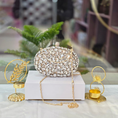 Luxury Crystal Stone Clutch