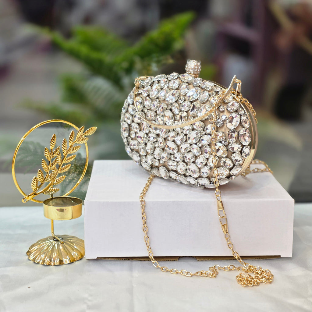 Luxury Crystal Stone Clutch