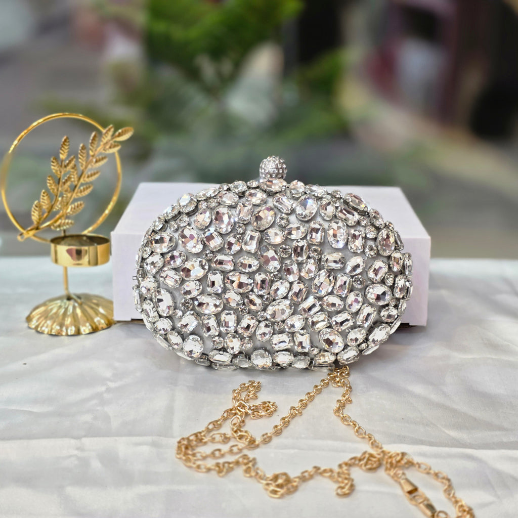 Luxury Crystal Stone Clutch