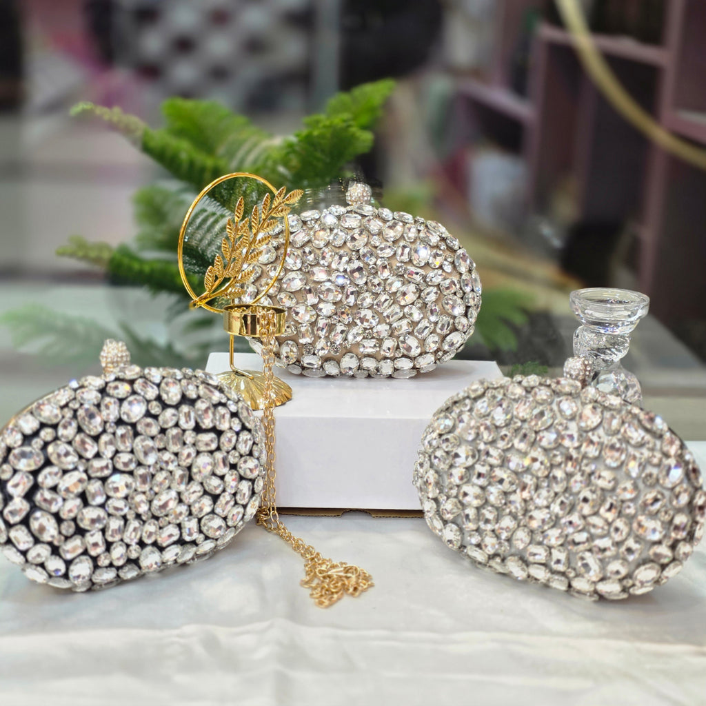Luxury Crystal Stone Clutch
