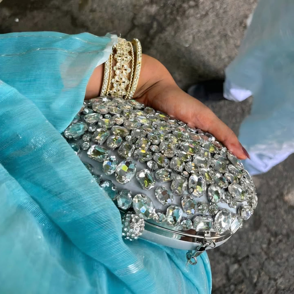Luxury Crystal Stone Clutch