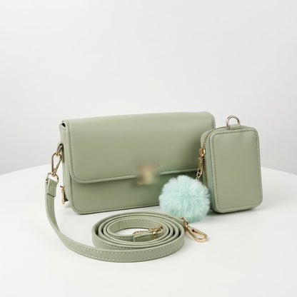 Mini Crossbody Bag with Wallet - Sage Green