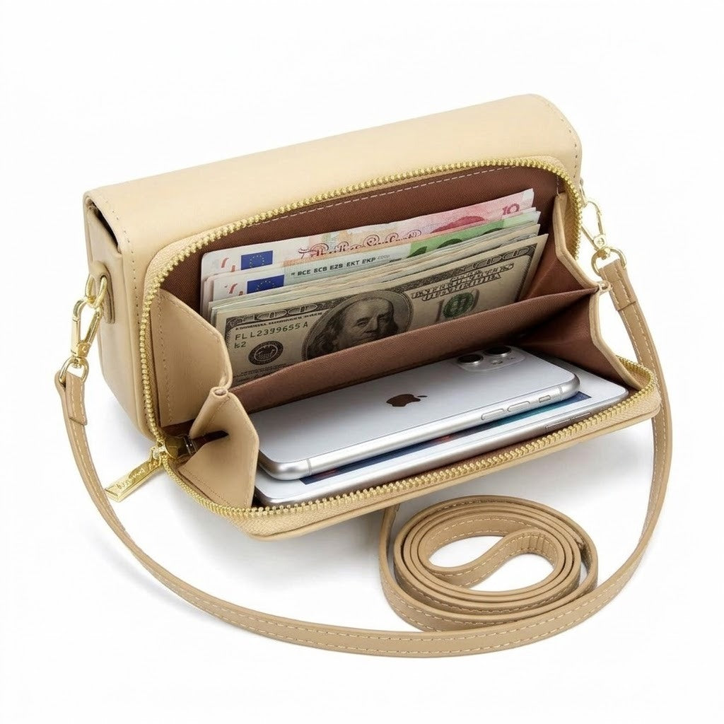 Envelope Crossbody Bag with Wallet - Inside View
