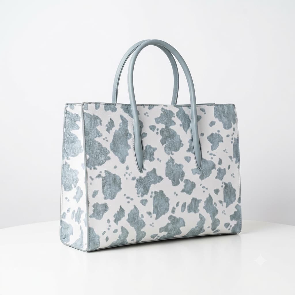 Cow Print Laptop Tote Bag