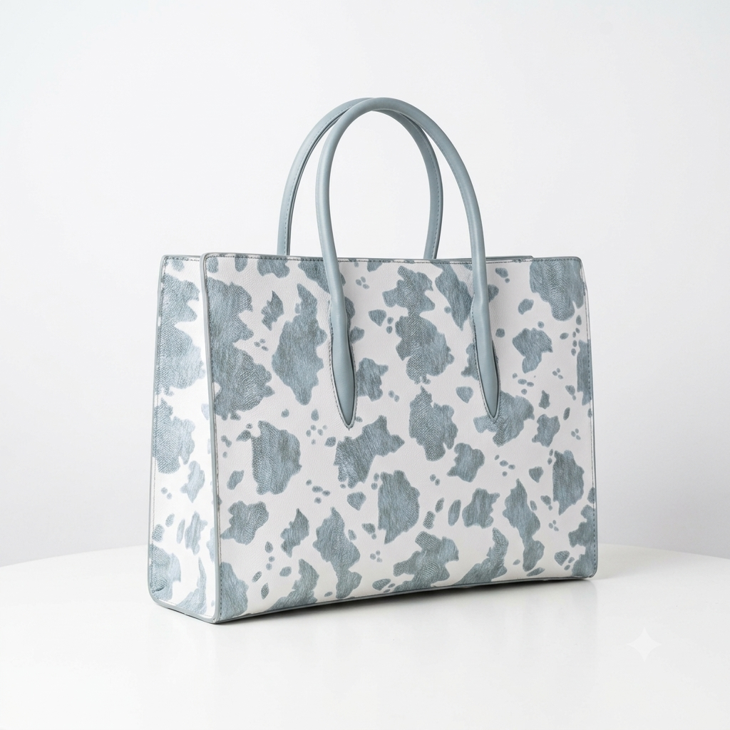 Work, Travel & Turn Heads with Our Cow-Print Tote Bags!