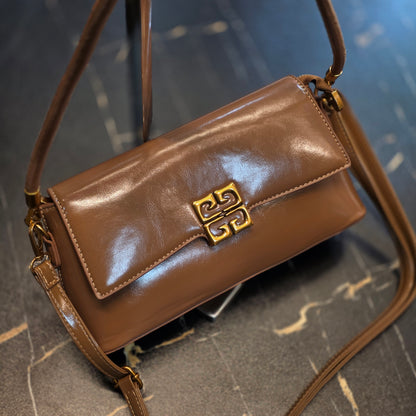 Chic Glossy Monogram Handbag