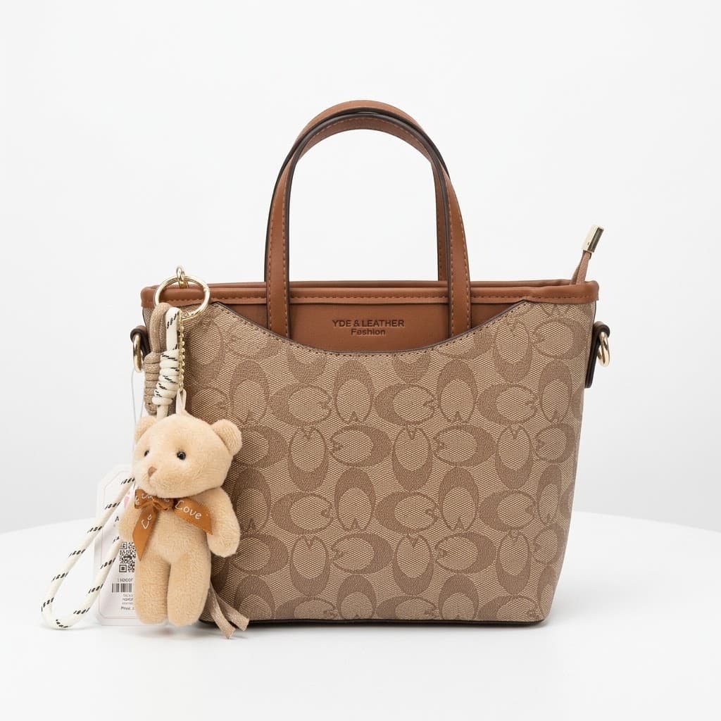 The Teddy Bear Monogram Bucket Bag