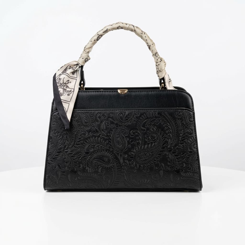 Chrisbella Paisley Embossed Handbag