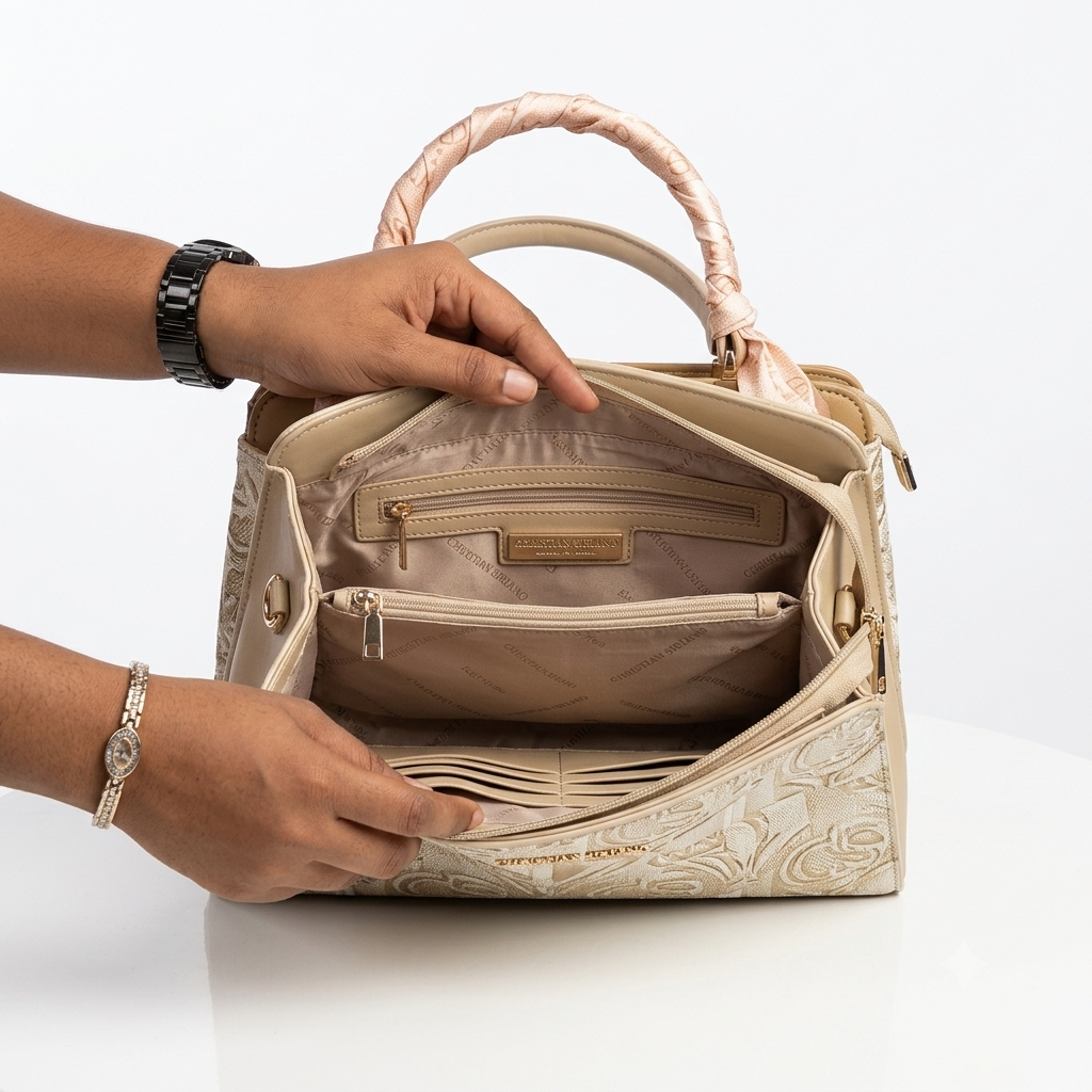 Chrisbella Paisley Embossed Handbag.0008