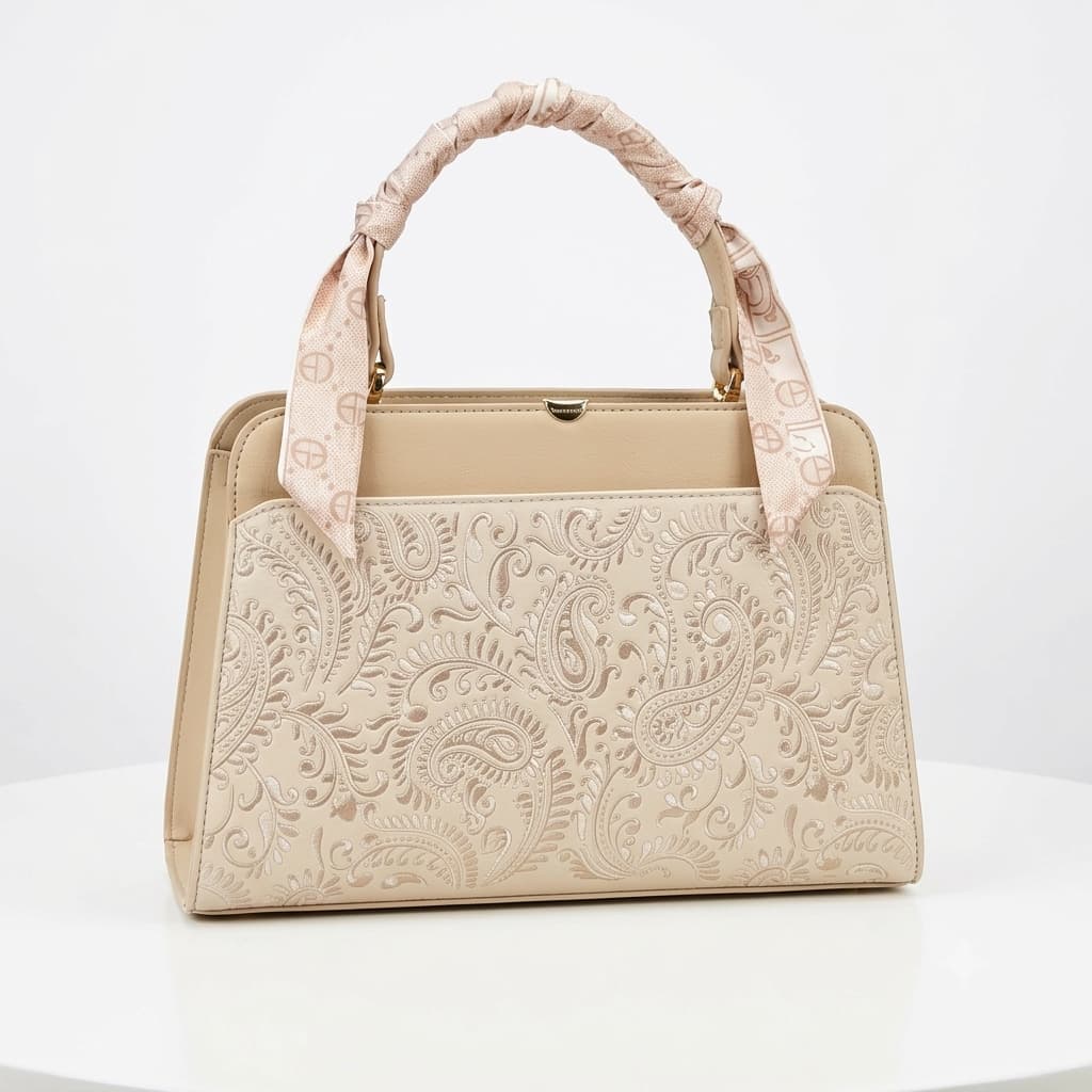 Chrisbella Paisley Embossed Handbag