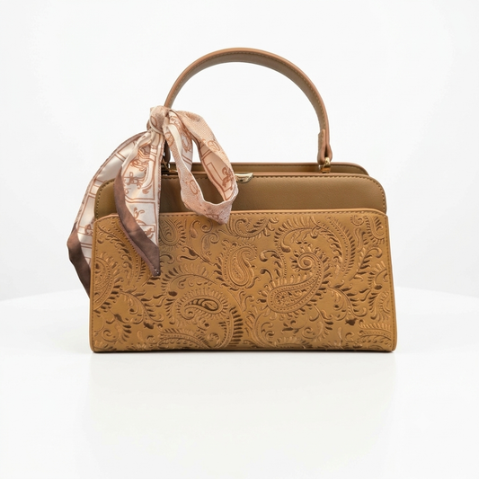 Chrisbella Paisley Embossed Handbag.0008