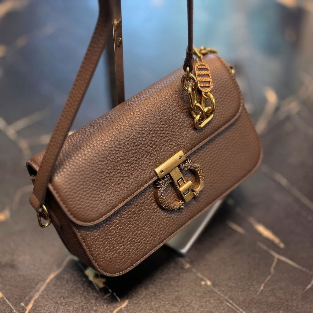 Chic Dragon-Lock Crossbody & Shoulder Bag