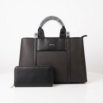 BAGCO Dual-Compartment Executive Tote Bag Set