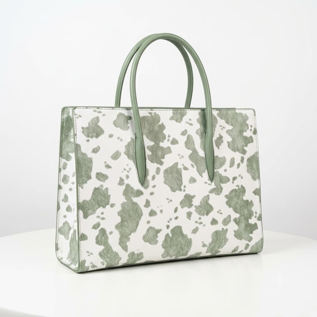 Cow Print Laptop Tote Bag