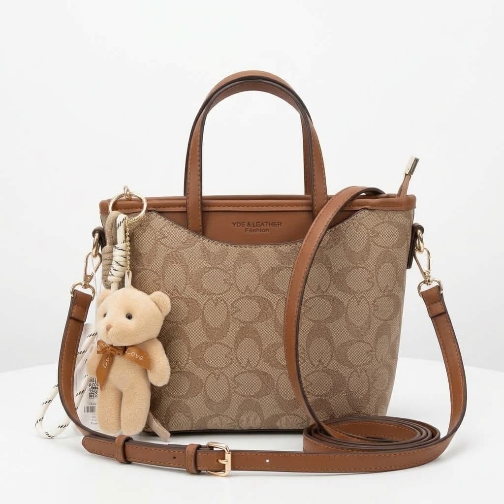 The Teddy Bear Monogram Bucket Bag