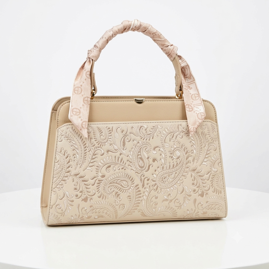 Chrisbella Paisley Embossed Handbag.0008