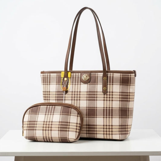 Check Pattern College Bag