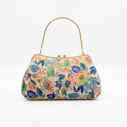Elegant Floral Fabric Clutch