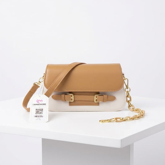 chic and compact PU leather crossbody bag.
