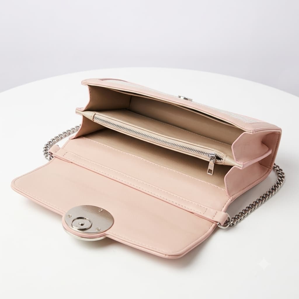 Elegant Butterfly Print Flap Shoulder & Crossbody Bag