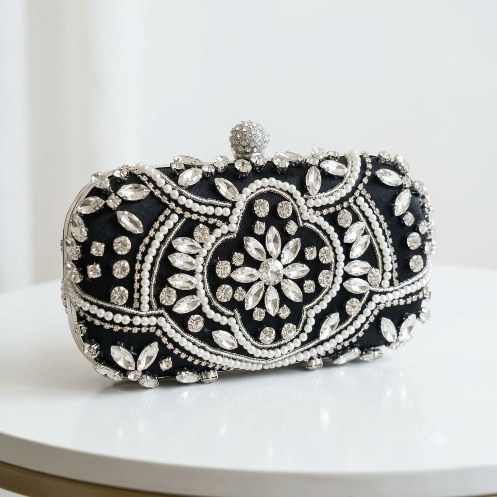 Luxury Embellished Crystal Clutch