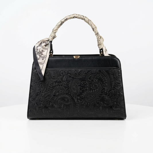 Chrisbella Paisley Embossed Handbag.0008