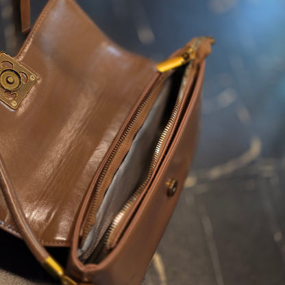 Chic Glossy Monogram Handbag