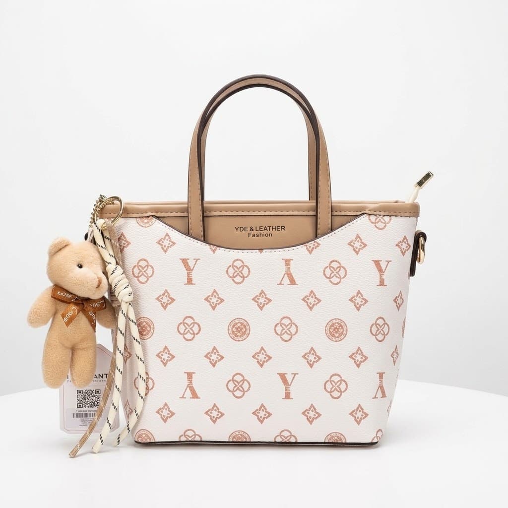 The Teddy Bear Monogram Bucket Bag