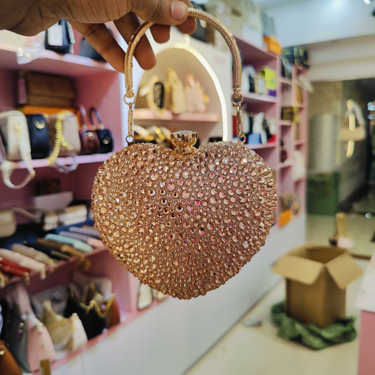 Ruby Radiance Heart Clutch - Image 5