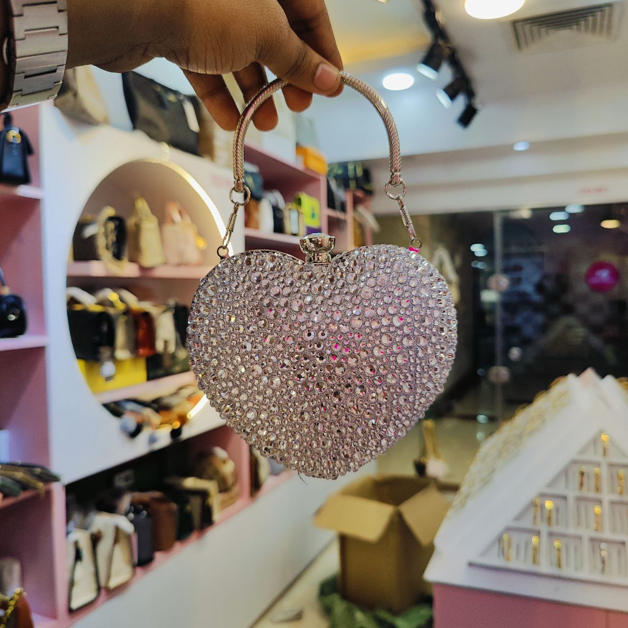 Ruby Radiance Heart Clutch - Image 8