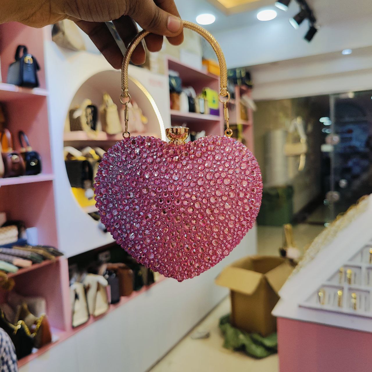 Ruby Radiance Heart Clutch - Image 9