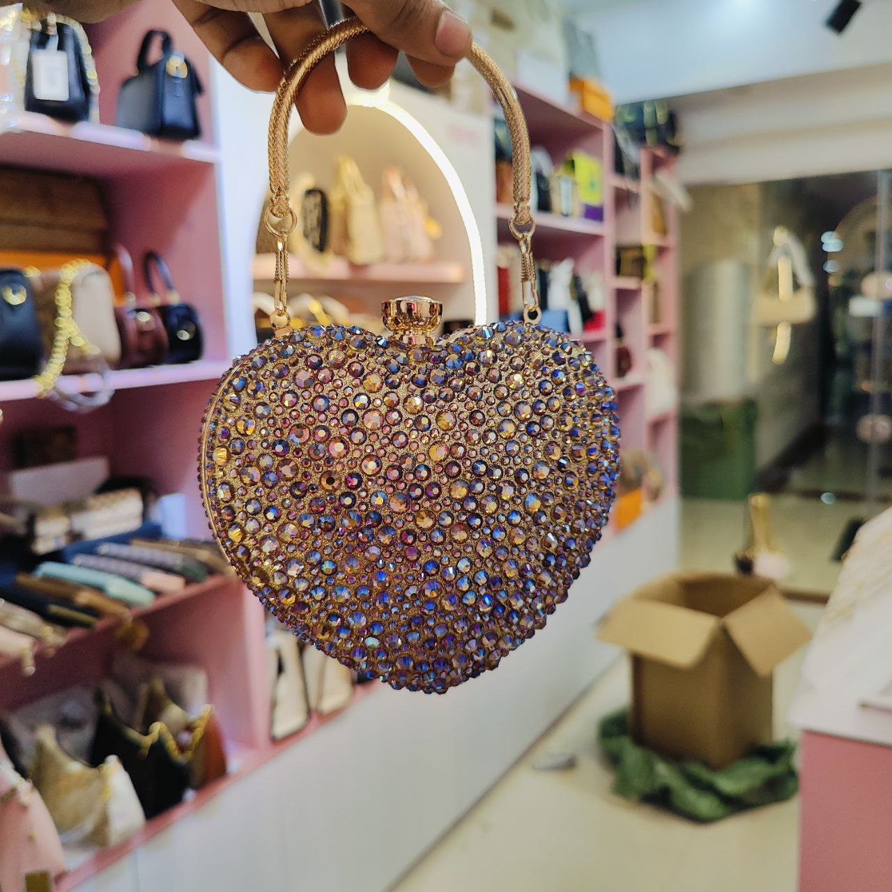 Ruby Radiance Heart Clutch - Image 3